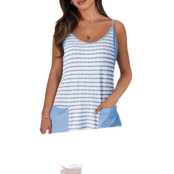 Women's Printed Sling Top One-piece Shorts Jumpsuit Casual Suit